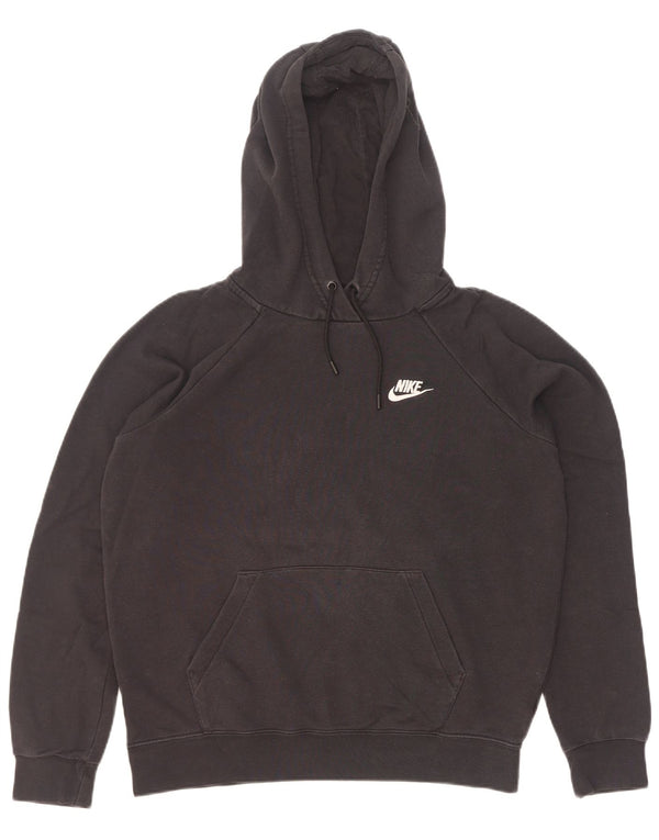 Женский джемпер с капюшоном большого размера Nike UK 10, маленький, черный, хлопок