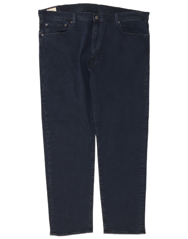 Мужские джинсы Levi's 502 Regular зауженные W42 L32 Темно-синие хлопковые