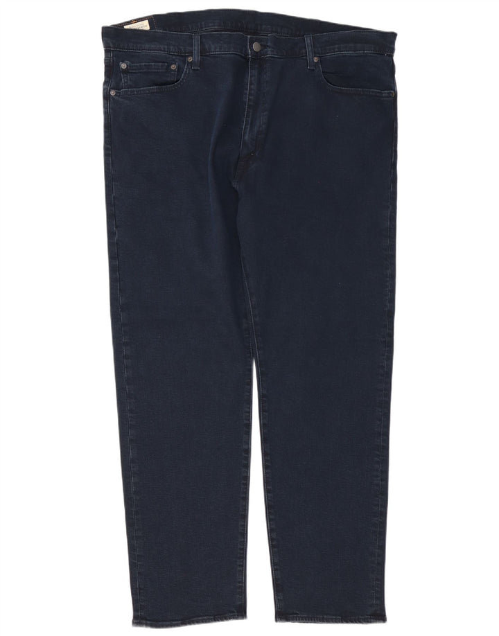 Мужские джинсы Levi's 502 Regular зауженные W42 L32 Темно-синие хлопковые