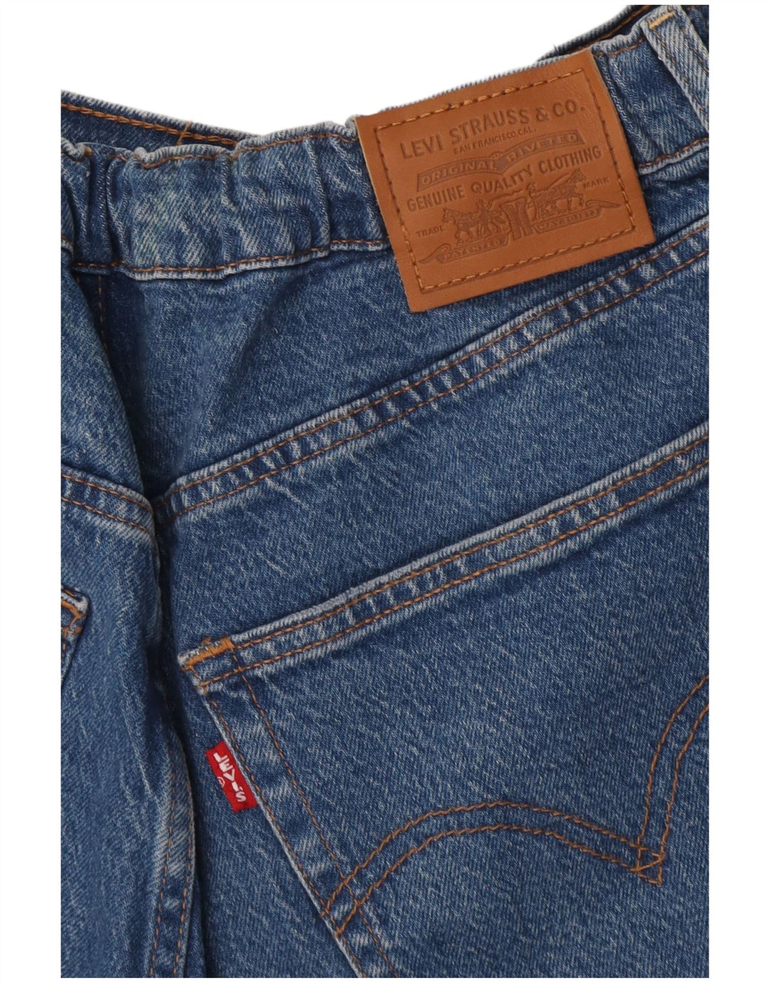 Женские укороченные джинсы Levi's W34 L26 синие
