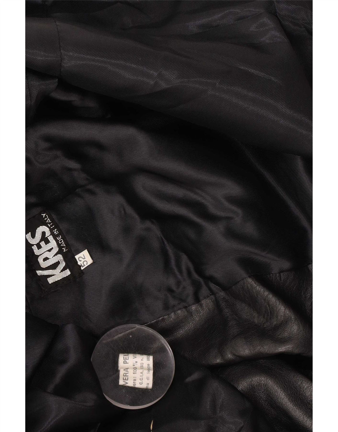 Винтажный мужской кожаный пиджак на 2 пуговицах IT 52 XL, черный