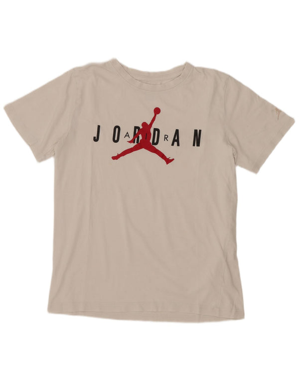 Футболка с рисунком Jordan для мальчиков, топ 13–14 лет, XL, белая