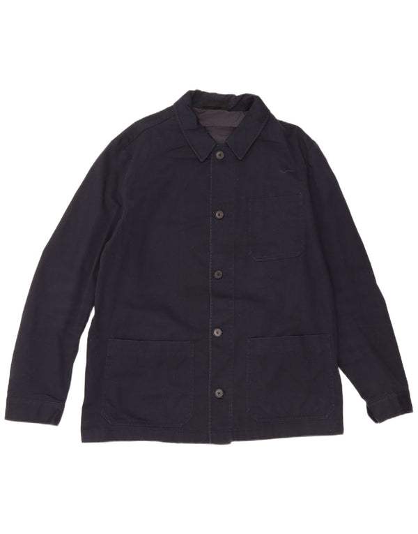 Мужская куртка Massimo Dutti UK 40, большая темно-синяя, хлопок