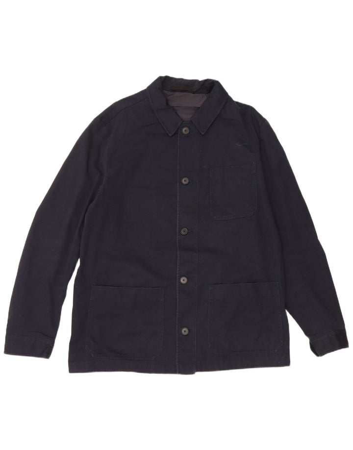 Мужская куртка Massimo Dutti UK 40, большая темно-синяя, хлопок