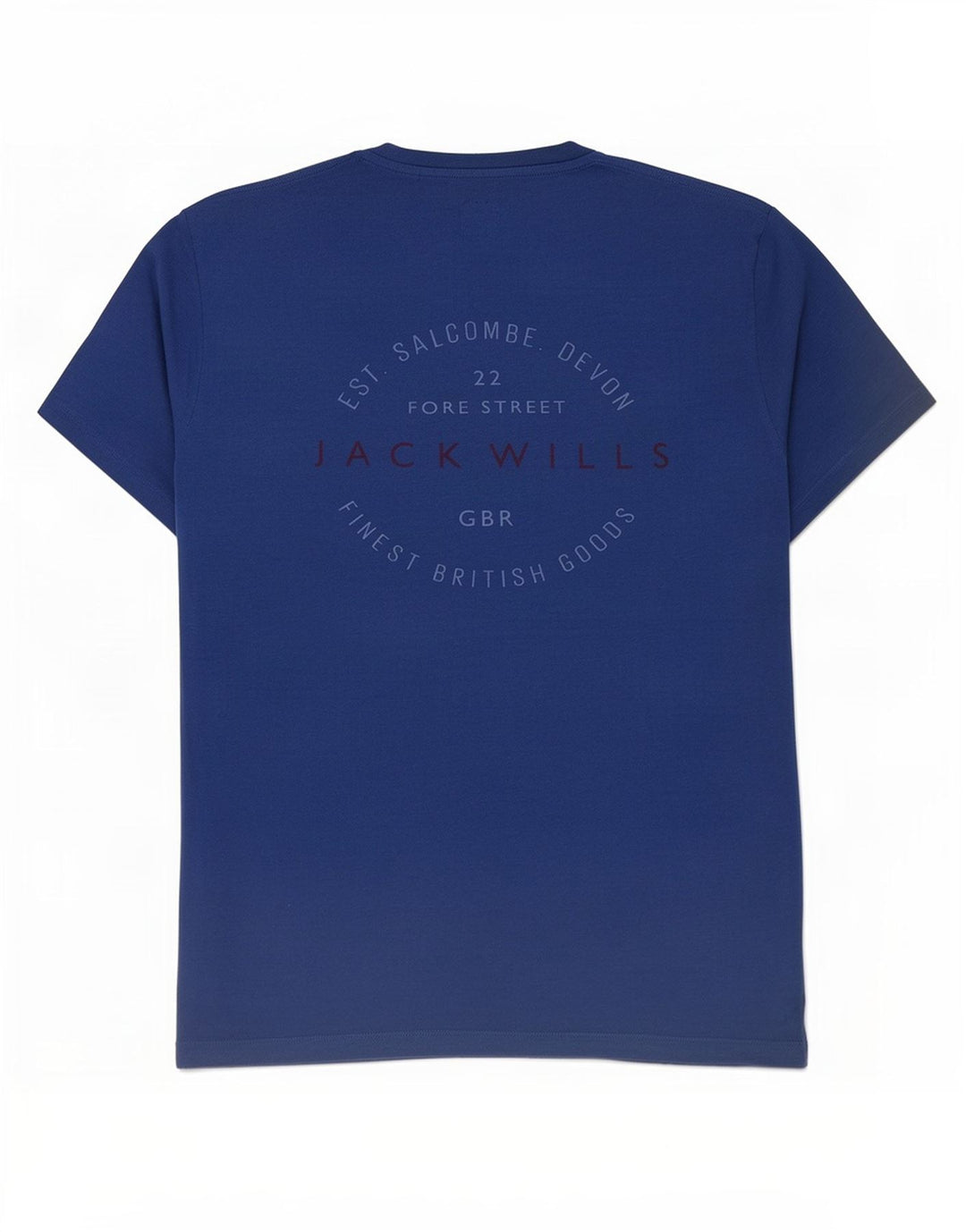 Мужская футболка с рисунком Jack Wills, хлопковый топ среднего синего цвета
