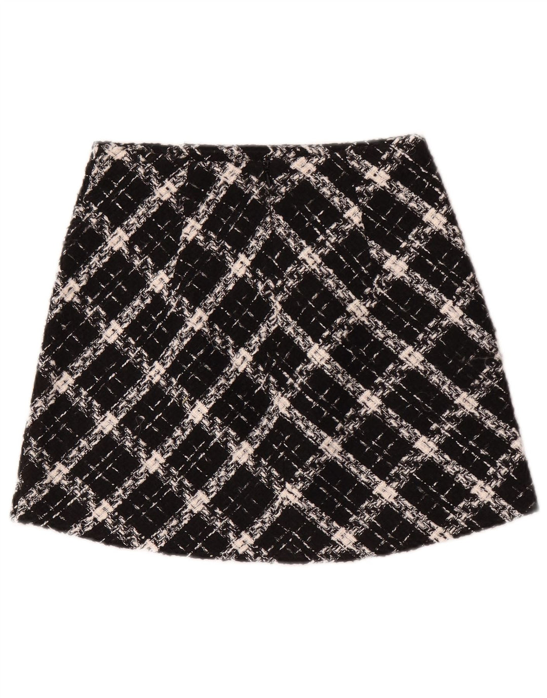 Женская мини-юбка Zara XS W24 в черную клетку