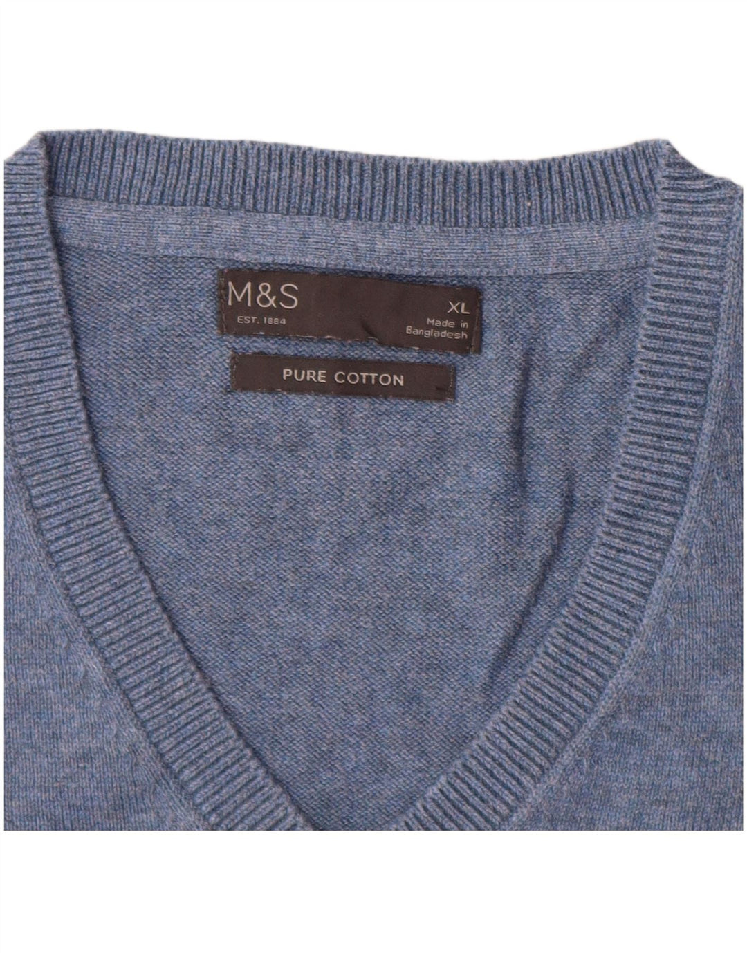 Мужская майка Marks & Spencer, XL, синий хлопок
