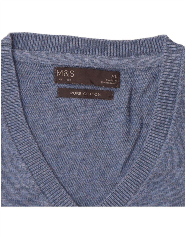 Мужская майка Marks & Spencer, XL, синий хлопок