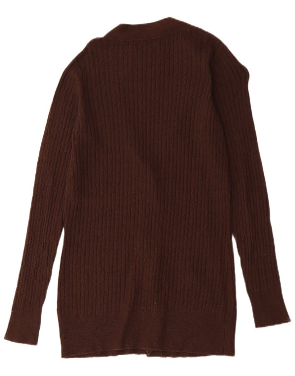 Женский кардиган Zara UK 16, большой коричневый цвет