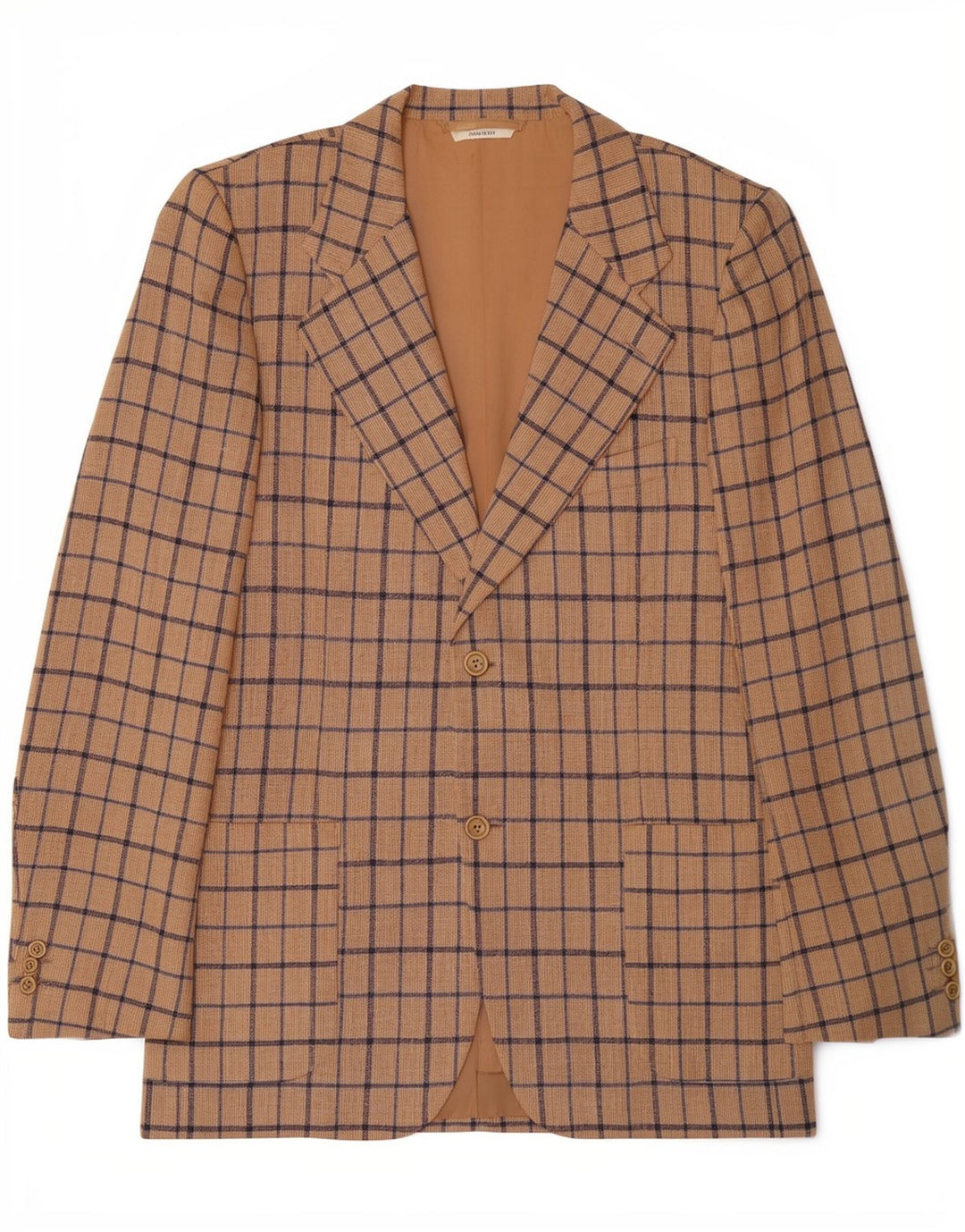 Cerruti 1881 Мужской пиджак на 2 пуговицах IT 54 2XL Классический в бежевую клетку