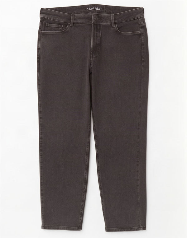 Женские прямые джинсы Marks & Spencer UK 20 2XL W36 L28 Серые хлопковые