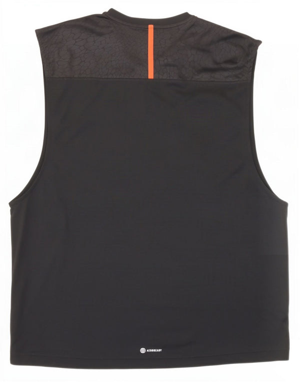 Мужской жилет Adidas Aeroready Slim Fit Top XL, черный полиэстер с цветными блоками