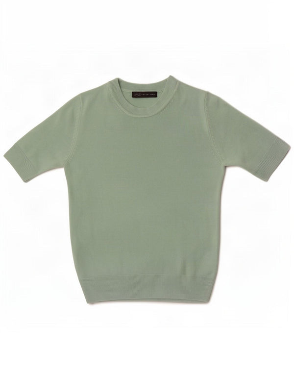 Женский джемпер с короткими рукавами и круглым вырезом Marks & Spencer, Великобритания 6 XS, зеленый