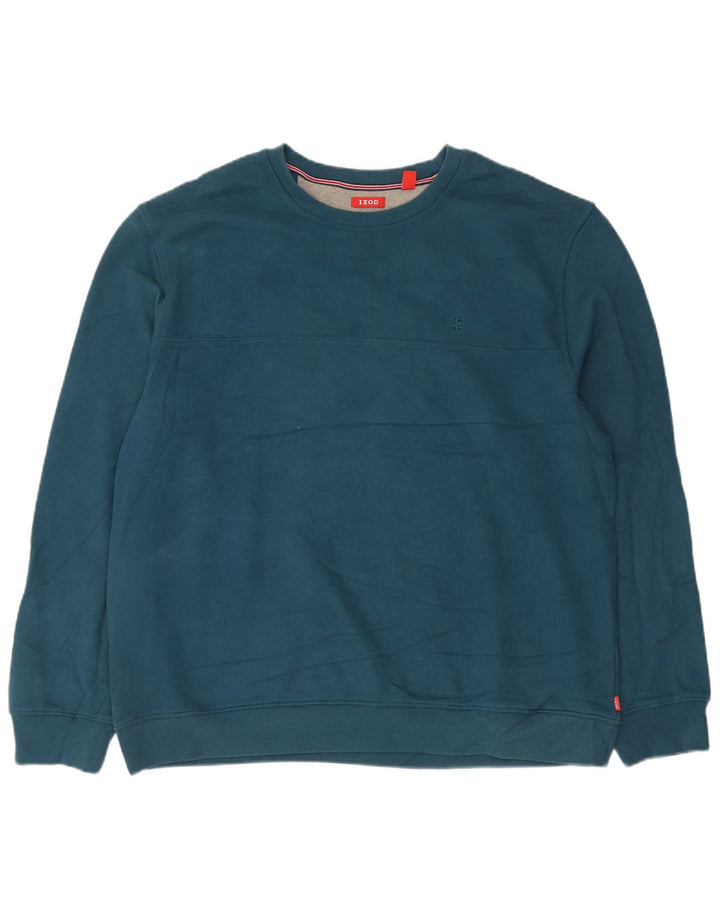 IZOD Мужской свитшот Джемпер XL Зеленый Хлопок