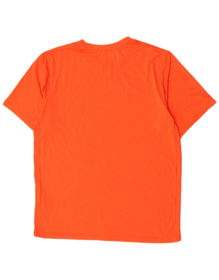 Мужская футболка Nike Dri Fit из полиэстера среднего оранжевого цвета