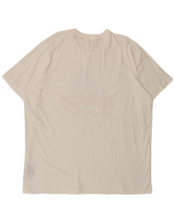 Adidas Мужская футболка с рисунком Top 2XL Белый хлопок