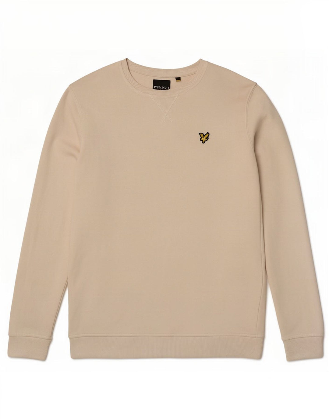 Мужской свитшот Lyle & Scott, хлопковый джемпер среднего размера, белого цвета