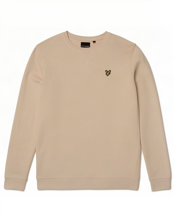 Мужской свитшот Lyle & Scott, хлопковый джемпер среднего размера, белого цвета