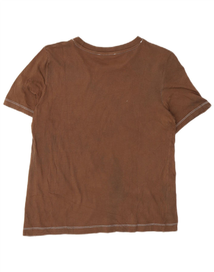 Женская футболка Zara Top UK 10, маленькая коричневая