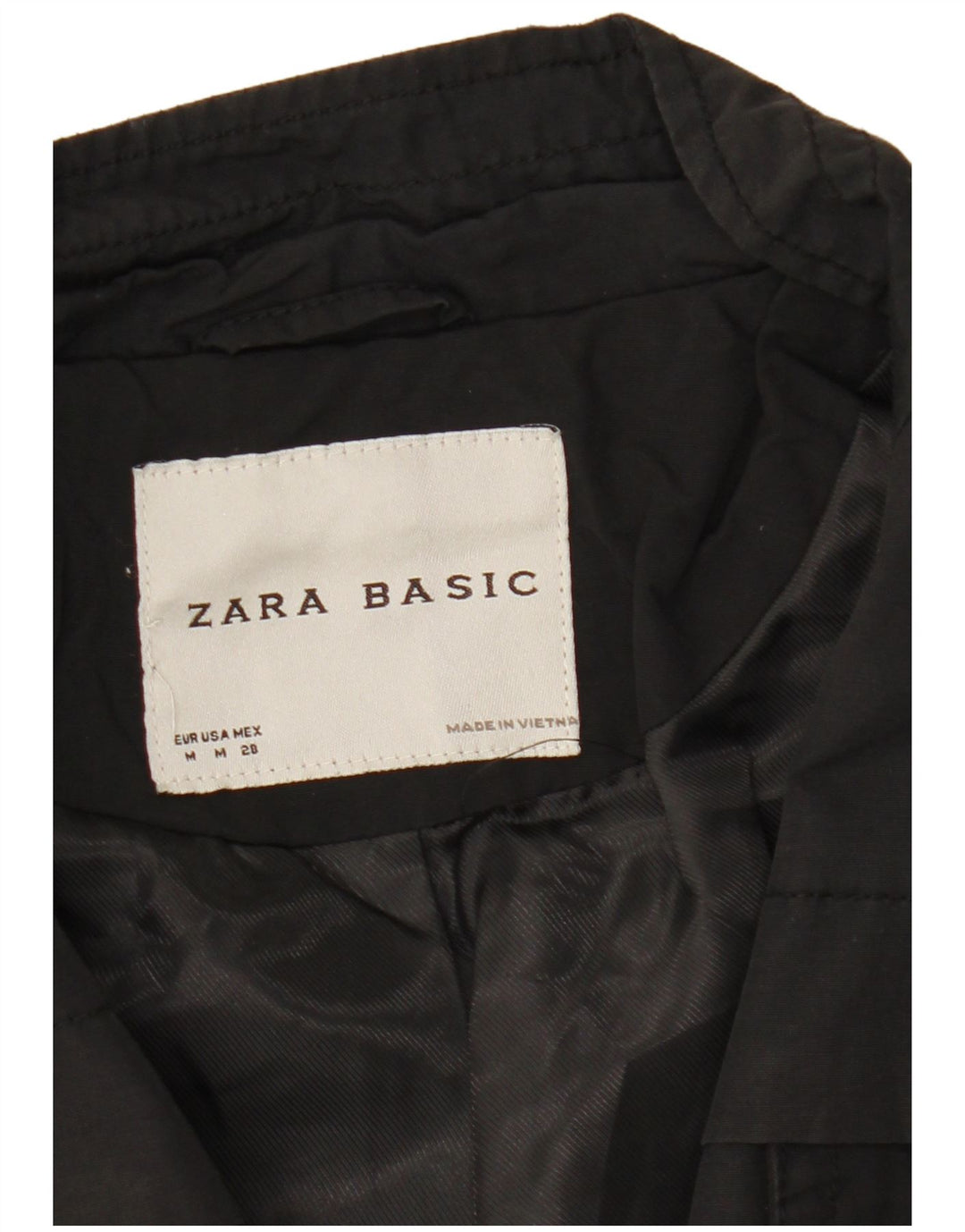 Женская куртка в стиле милитари Zara UK 12, средний черный