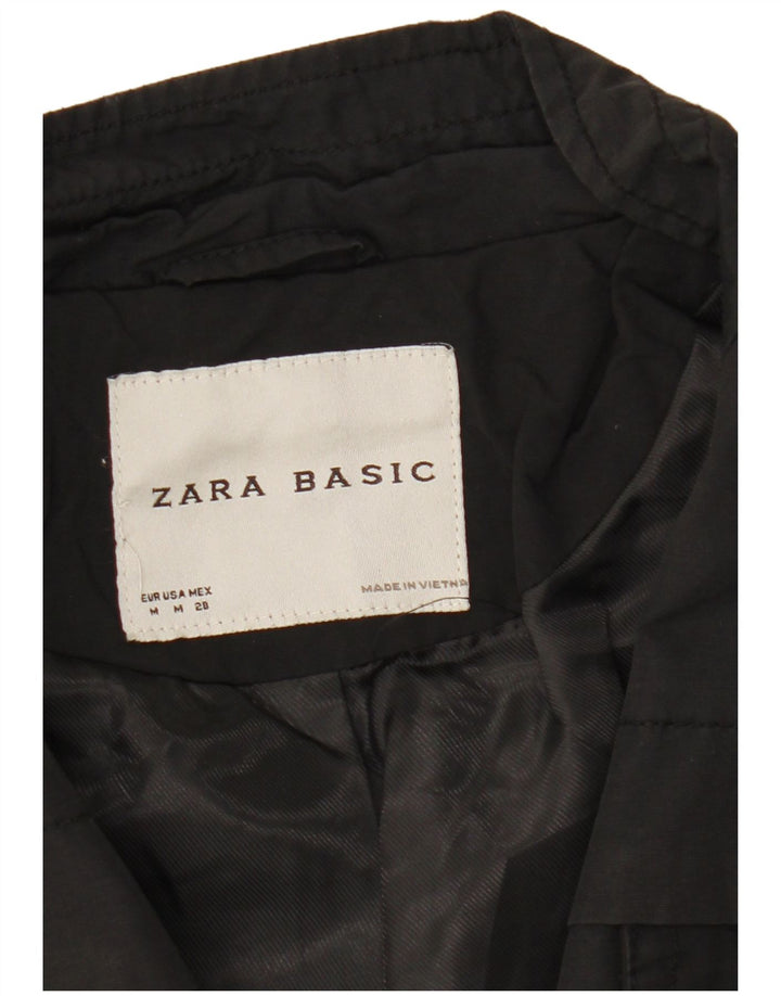 Женская куртка в стиле милитари Zara UK 12, средний черный