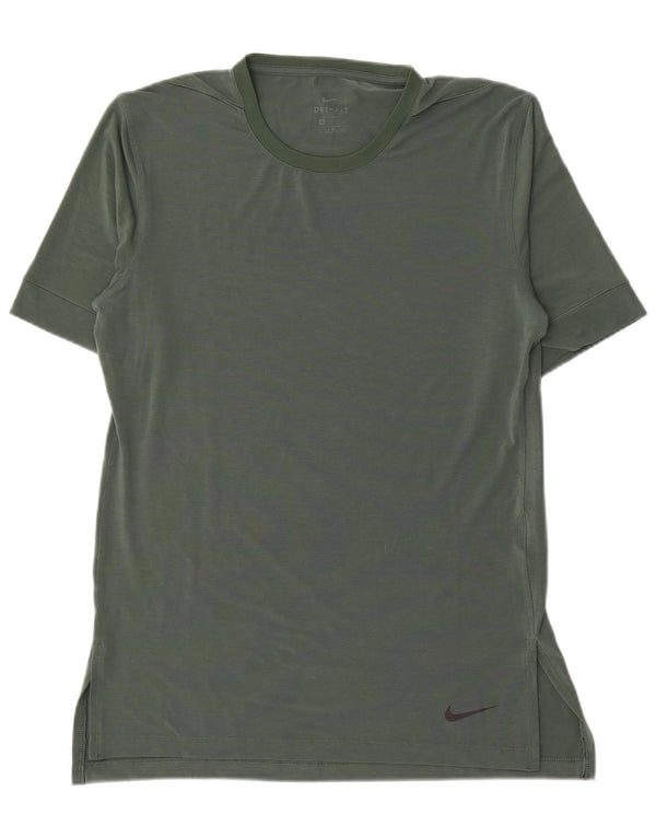 Nike Mens Dri Fit T-Shirt Top Medium Green Polyester