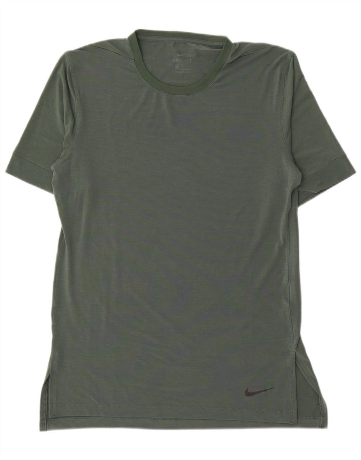 Мужская футболка Nike Dri Fit, средний зеленый полиэстер