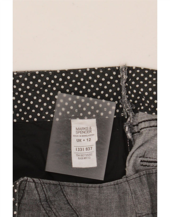 Женские шорты чинос MARKS & SPENCER UK 12 Medium W30, черный хлопок