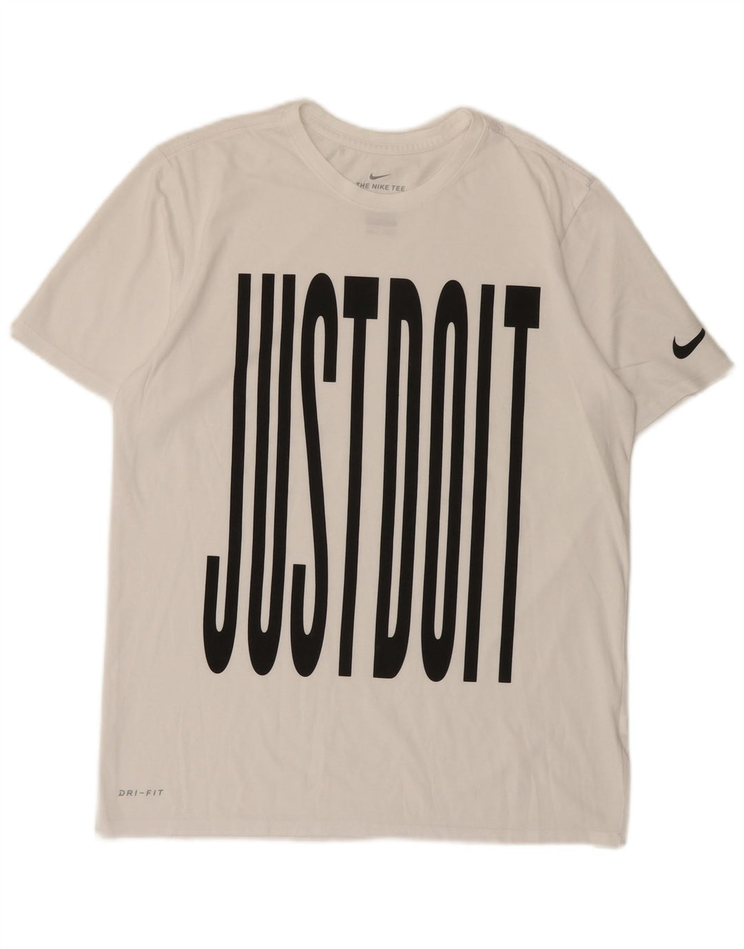 Мужская футболка с рисунком NIKE Dri Fit, средний белый цвет