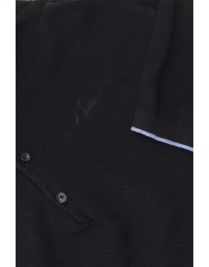 Мужская рубашка-поло Massimo Dutti, темно-синяя, хлопковая