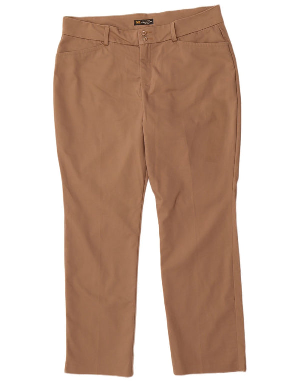 Lee Женские прямые повседневные брюки со средней посадкой стандартного кроя W34 L29 Коричневые