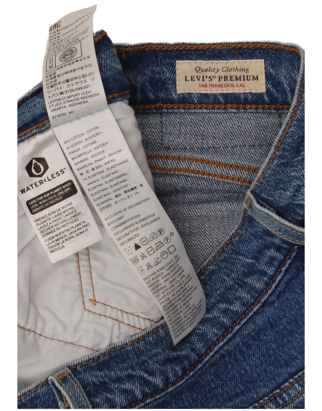 Мужские прямые джинсы Levi's 501 W31 L28 синие, хлопок