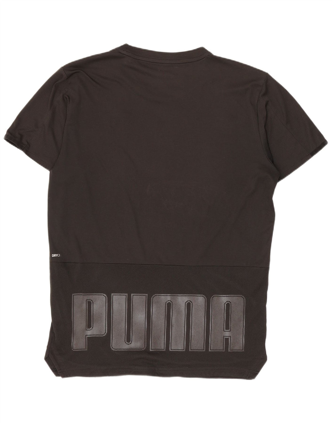 Мужская футболка с рисунком Puma, маленькая черная спортивная футболка из полиэстера