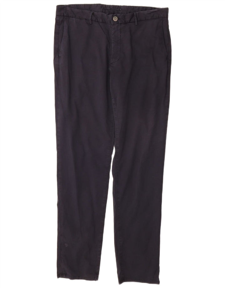 Мужские брюки-чиносы MASSIMO DUTTI Slim Fit EU 44, большие W34 L32, темно-синие