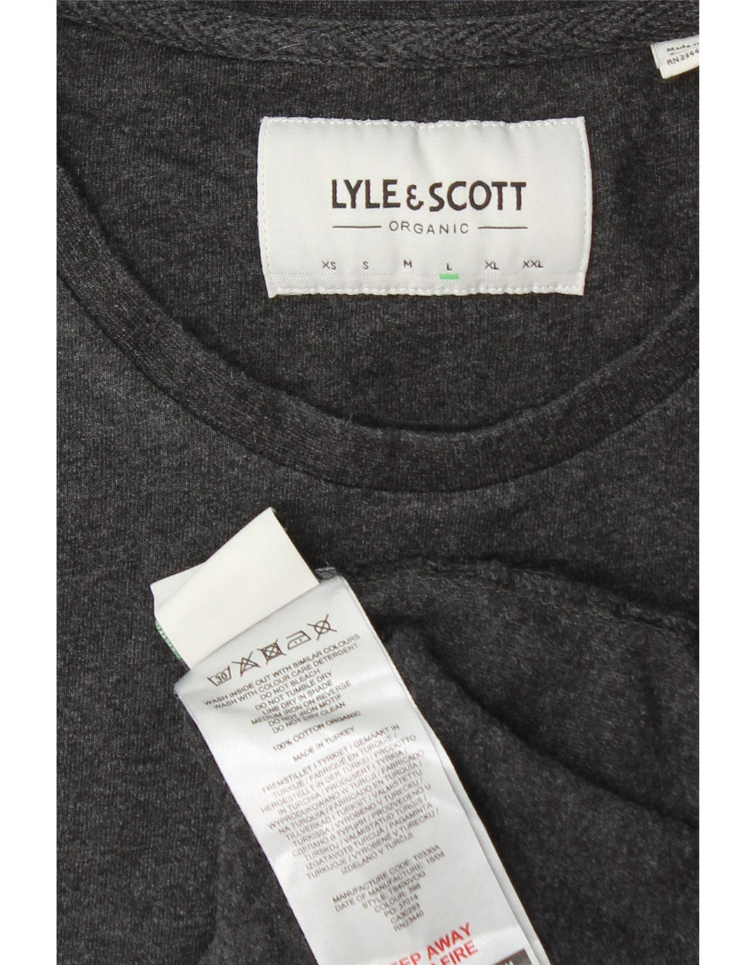 Мужская футболка Lyle & Scott, большой серый хлопок
