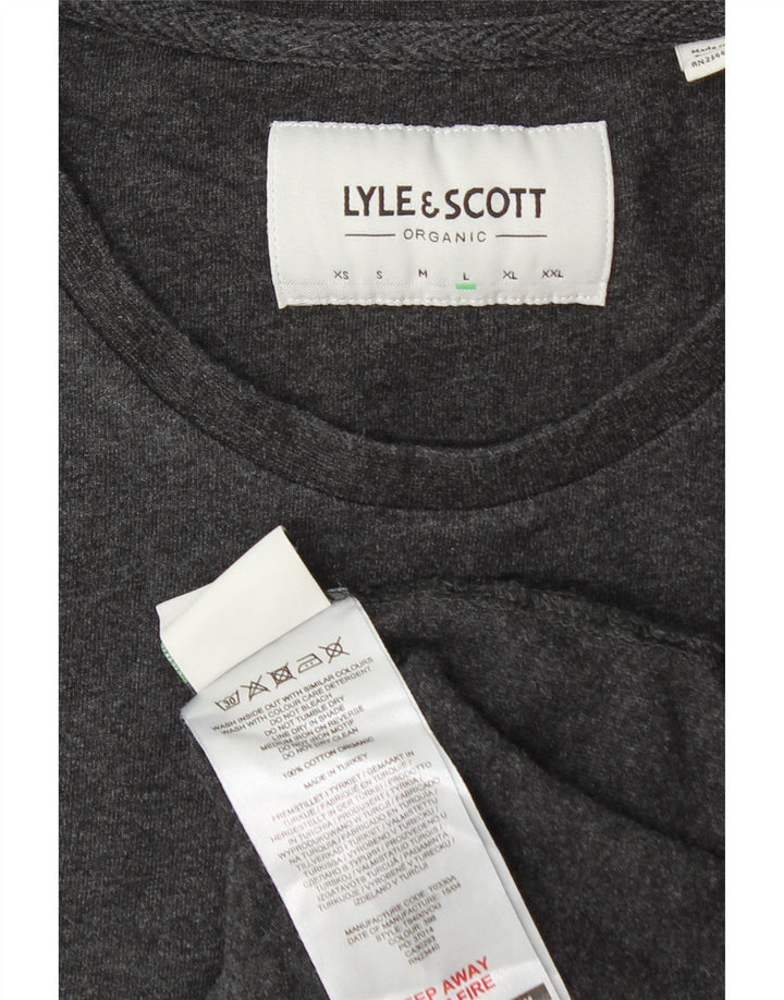 Мужская футболка Lyle & Scott, большой серый хлопок
