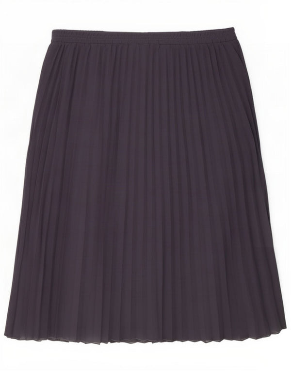Женская плиссированная юбка Marks & Spencer UK 20 2XL W42 Темно-синий полиэстер