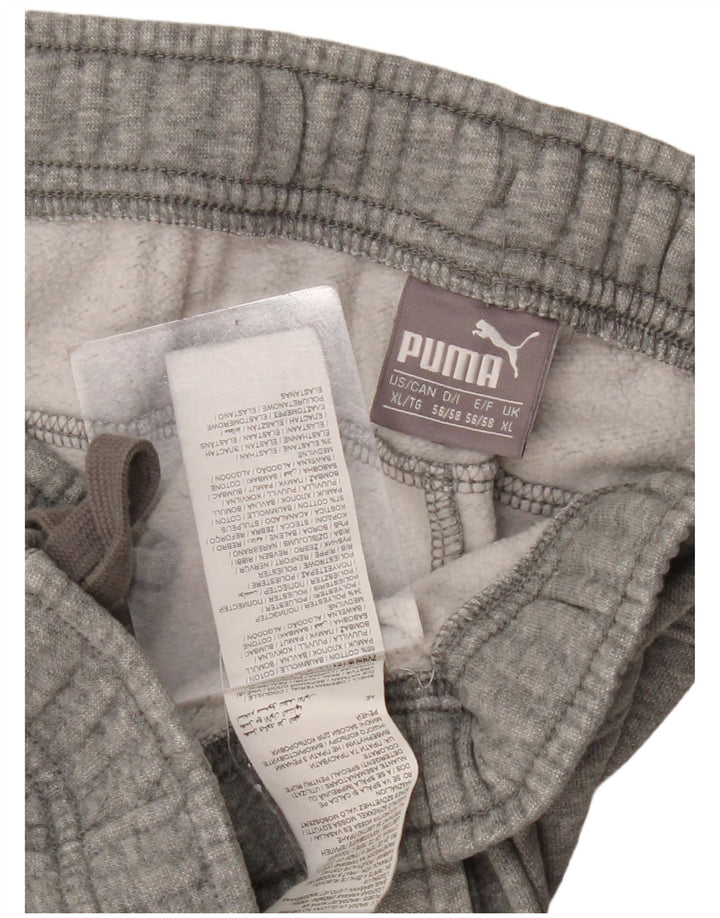 Мужские спортивные брюки Puma джоггеры XL серые, хлопок с крапинками