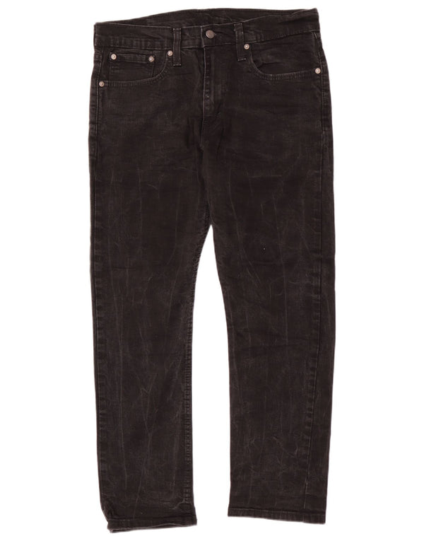 Мужские зауженные джинсы Levi's 502 W32 L27, черный хлопок