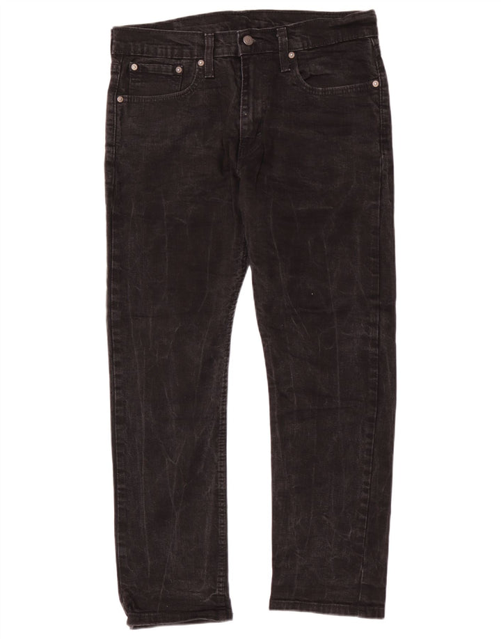 Мужские зауженные джинсы Levi's 502 W32 L27, черный хлопок