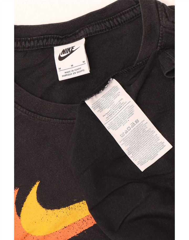 Мужская футболка с графическим рисунком Nike, средний черный хлопок