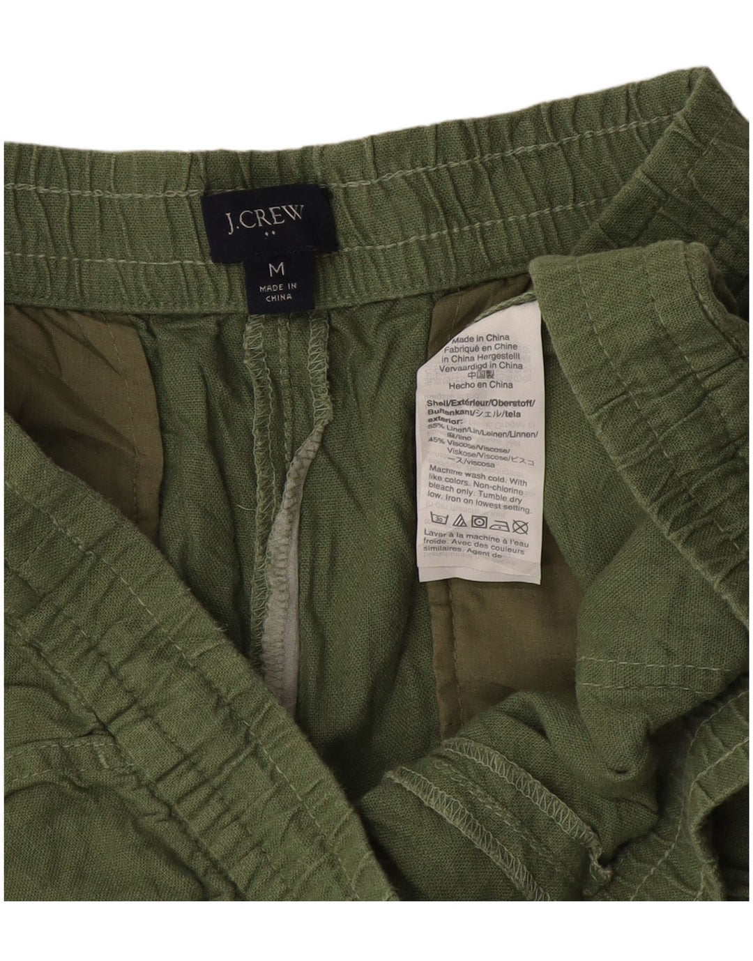 Женские шорты чинос J. Crew, средний размер W30, зеленые льняные шорты