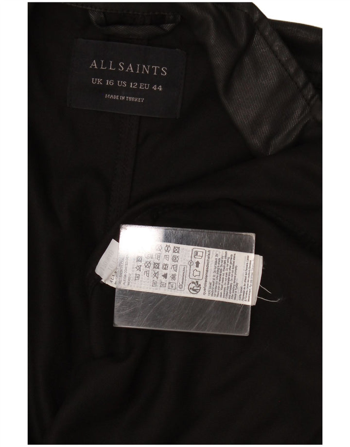 Женский открытый пиджак All Saints UK 16, большой черный лиоцелл