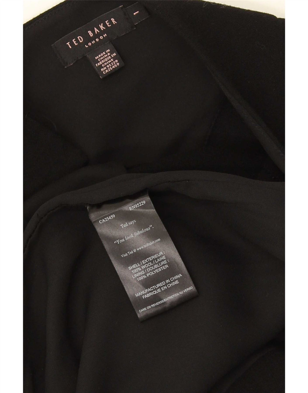 Женское облегающее платье Ted Baker, размер 1 XS, черное, шерсть