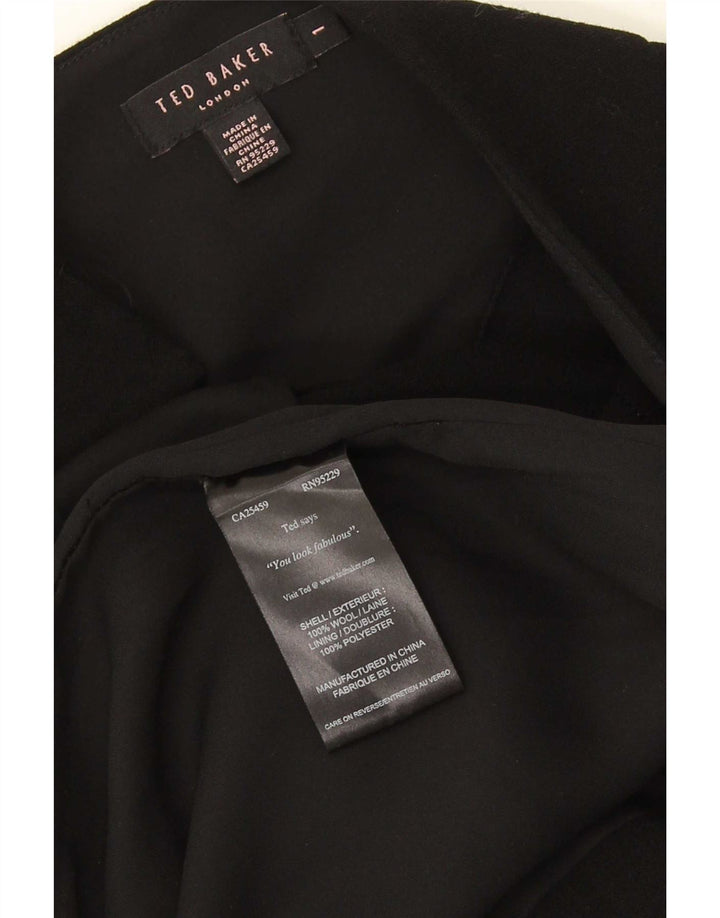 Женское облегающее платье Ted Baker, размер 1 XS, черное, шерсть