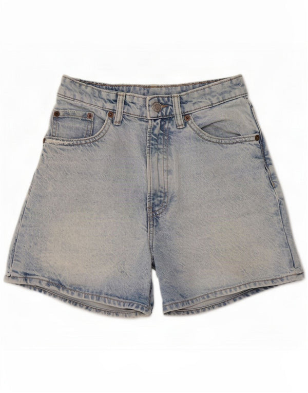 Zara Женские джинсовые шорты с высокой талией EU 34 2XS W24 Синие