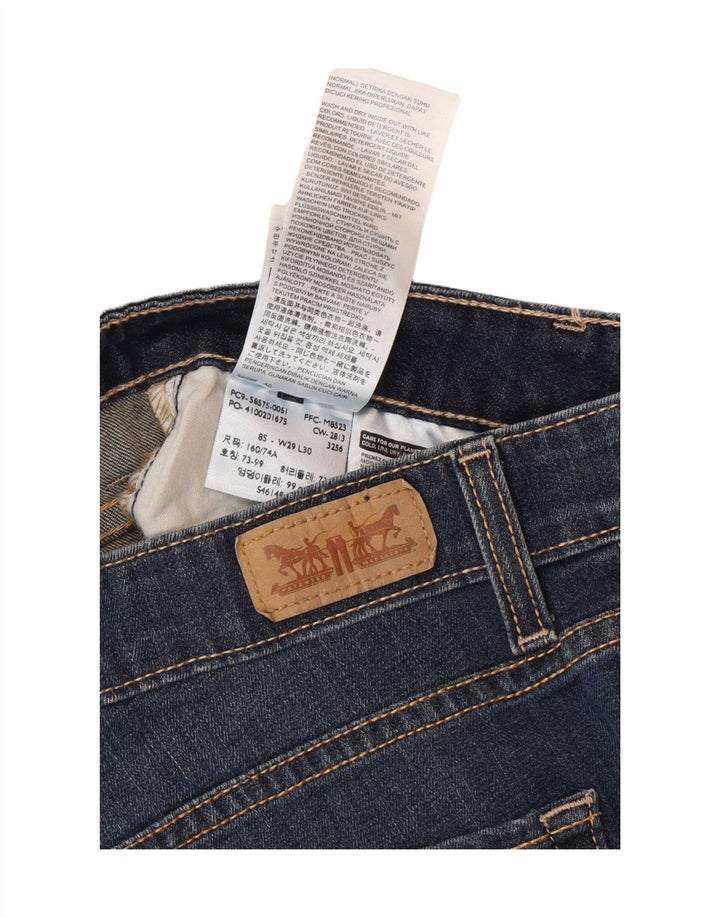 Женские джинсы скинни Levi's со средней посадкой США 8, средний W29 L30, синий хлопок