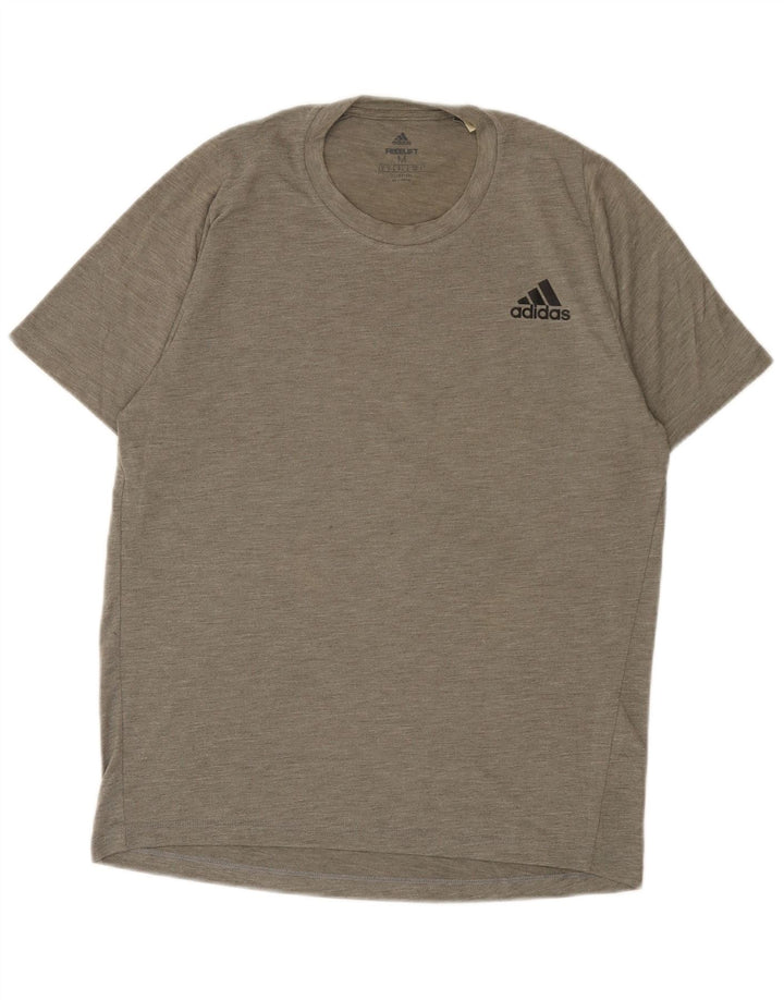 Adidas Мужская футболка Climalite Верх среднего серого цвета из полиэстера