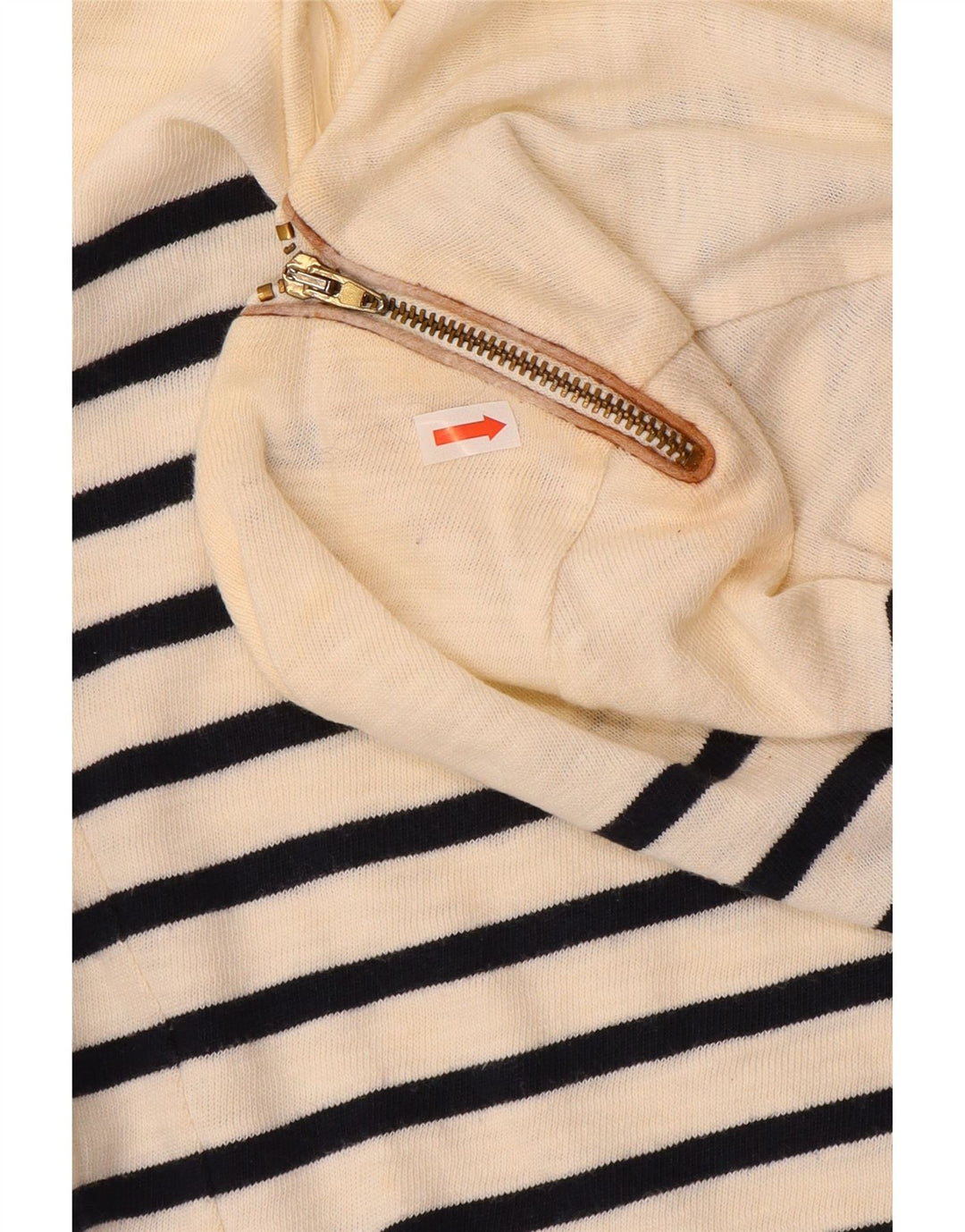 Женский топ Massimo Dutti с рукавом 3/4 UK 12, хлопок среднего размера с белой полоской