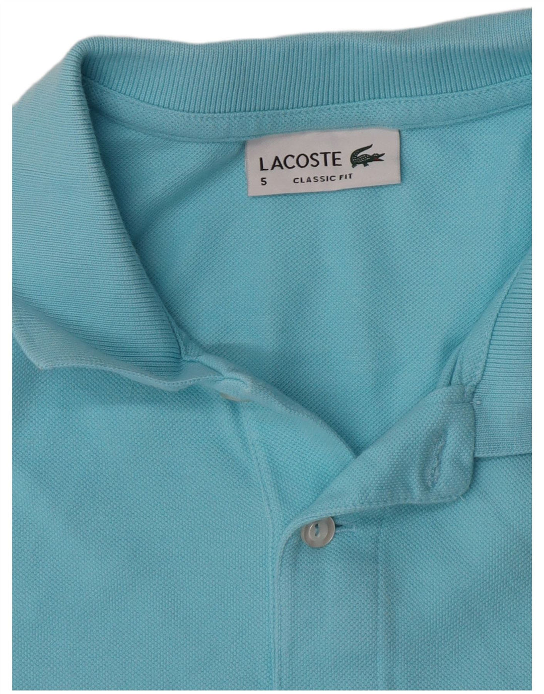 Мужская рубашка-поло классического кроя Lacoste, размер 5, большая синяя